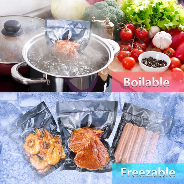 customized black embossed vacuum seals bag commercial air pumping mesh food vacuum bag