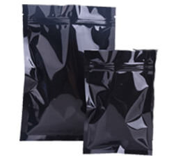 black mylar bags