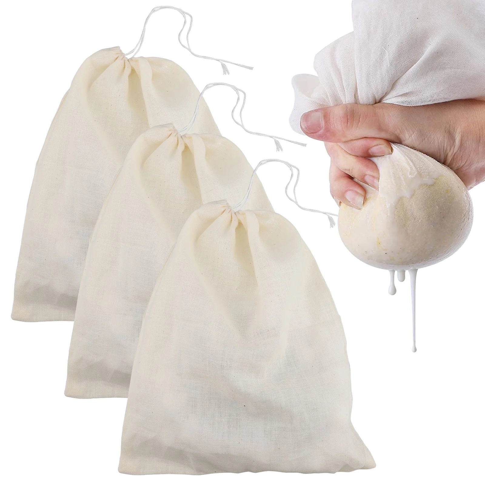 Nut Milk Bag Reusable 3 Packs